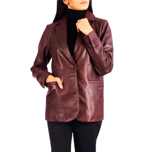Chaqueta de Cuero Auténtico para Mujer, Estilo Motociclista, Corte Entallado, Calidad Premium, Diseño de Lujo, Prenda Exterior Moderna - Product Image 4