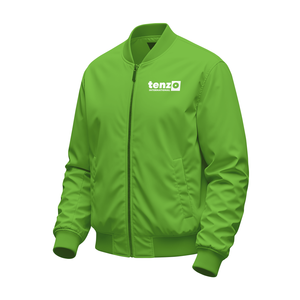 เสื้อแจ็คเก็ตบอมเบอร์แบบสั่งทำพิเศษ Tenzo Intl ผลิตจากโพลีเอสเตอร์น้ำหนักเบา คอเสื้อแบบริบ ซิปยาวเต็มตัว สไตล์สตรีทแวร์ รับผลิตแบบ OEM ODM ขายส่งจำนวนมากจากโรงงาน - Product Image 4