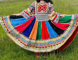 Pakistani Afghani Beautiful Silk Salwar Kameez New Trending <b>Long</b> Frock <b>Dress</b> <b>for</b> Summer Arriving <b>for</b> <b>Eid</b> Pakistan Made WS - Product Image 3