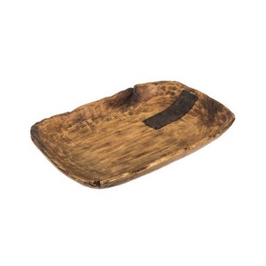 Tazón de madera grande personalizado para servir ensaladas, tazón decorativo para fiestas, decoración del hogar, Color Natural - Product Image 3