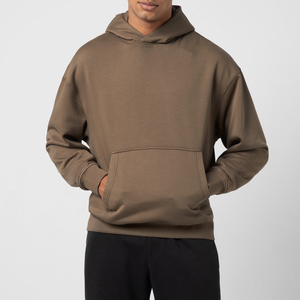 Heavyweight Custom Oversized Blank basicscotton <b>blended</b> Plain Streetwear Pullover Pocket Premium Cotton Hoodies for Men - Product Image 1