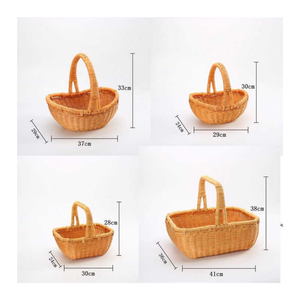 Paniers de rangement en rotin tissés à la main Poubelle en osier fonctionnelle et décorative pour toute pièce Fabriqué au Vietnam Service OEM ODM - Product Image 4