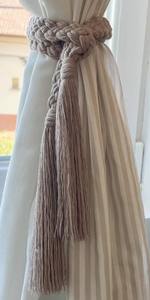 Macrame <b>Curtain</b> Tieback, <b>Curtain</b> <b>Holder</b> No Drill Cozy Home Decor - Product Image 2