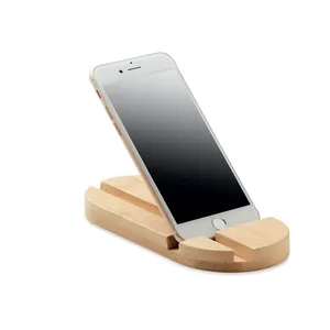 Support en bambou écologique ROBIN pour tablette et smartphone, accessoires de bureau durables - Product Image 5