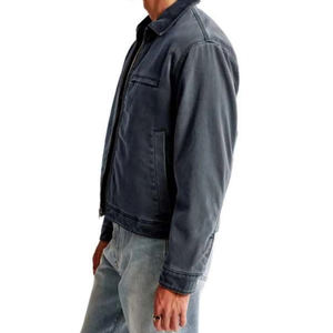 Veste en toile de coton coupe-vent pour hommes personnalisée OEM Streetwear à la mode manteau décontracté pour l'extérieur vente en gros - Product Image 3