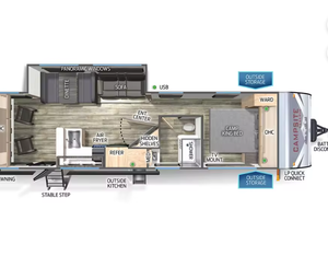 Affordable Very Clean Used 2023 2024 F-o-r-e-s-t R-i-v-e-r Campsite R-e-s-e-r-v-e 26RM Rvs Camper Motorhomes Travel <b>Trailer</b> - Product Image 2