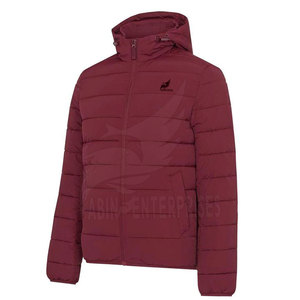 Chaqueta Acolchada con Capucha para Hombre, Estilo Urbano, Manga Larga, Cálida para Invierno, Ropa de Exterior Transpirable y Cómoda con Patrón de Letras - Product Image 2