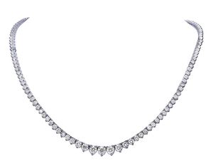 10K White Gold Tennis <b>Chain</b> Fully <b>Iced</b> <b>Out</b> with Lab Grown Diamonds Ideal for Luxury Hip Hop Fashion Jewelry - Product Image 1
