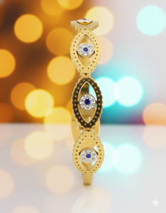 Bracelet jonc en acier inoxydable avec œil maléfique en CZ, 2,6 pouces, 12g, bijoux tendance pour femmes, bracelet tendance, cadeau pour elle - Product Image 4