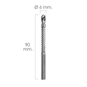 Fresa Rotativa per Legno con Attacco a Spina O/ 6 x 90 mm. Per Trapano / Fresatrice - Product Image 2