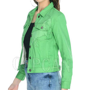 Capcan แจ็กเก็ตยีนส์ลำลองผู้หญิง, แจ็กเก็ตผ้าฝ้ายบุขนสัตว์ออกแบบได้ตามต้องการสำหรับฤดูหนาว - Product Image 2