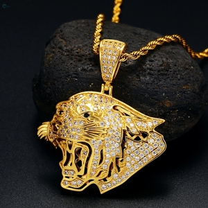 Pendentif tête de lion en diamant de laboratoire VVS1, style hip-hop, tendance, vente en gros - Product Image 3