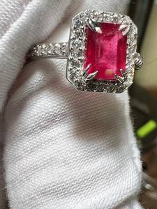 แหวนหมั้นเงินแท้ประดับทับทิมเซอร์คอนคุณภาพสูงพิเศษ งานแฮนด์เมด รับรองโดยผู้เชี่ยวชาญ แหวนวินเทจประดับพลอยสีแดง - Product Image 3