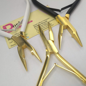 คีมหนีบผมสแตนเลสมืออาชีพ, คีมต่อผมแบบยั่งยืนอุปกรณ์สำหรับการต่อผมแหวนนาโนวงแหวนขนาดเล็ก - Product Image 1