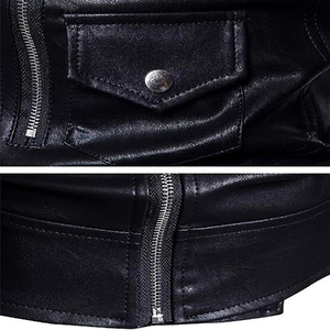 Blousons en cuir pour hommes, design urbain haute performance, hiver, haute qualité, respirants, écologiques, réversibles, séchage rapide, finition soignée - Product Image 4