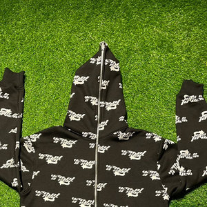 Conjunto personalizado de pantalones de chándal acampanados y Sudadera con capucha, ropa de calle unisex, chándal completo de algodón con estampado de farol, chándal acampanado para hombre - Product Image 4