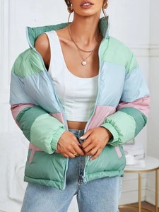 Veste matelassée chaude d'hiver légère pour femme Séchage rapide Imperméable Respirant avec motif solide Technique tissée teinte unie - Product Image 2