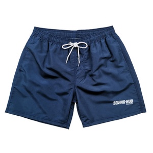 Pantalon tricoté personnalisé pour hommes Oem Maillot de bain réglable en polyester avec poches Short de bain pour hommes - Product Image 2