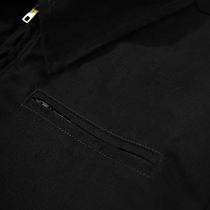 Veste de travail zippée en toile délavée vintage pour homme, en coton, avec écusson surdimensionné et logo brodé, veste d'hiver de style rue - Product Image 3