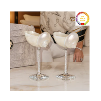 Verre à vin personnalisé coquillage pour cadeau de demoiselle d'honneur et décoration de mariage tropicale élégante