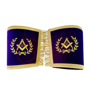 Regalia-guantelete masónico bordado, archa real - Product Image 1