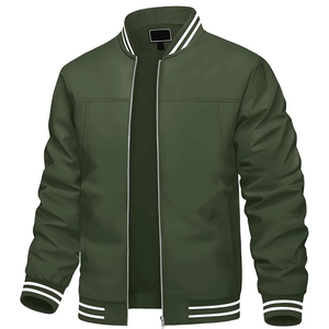 Chaqueta Deportiva Personalizada con Mangas de Lana y Cuero, Bordado de Alta Calidad, Logotipo Personalizado, Diseño Moderno Unisex - Product Image 1