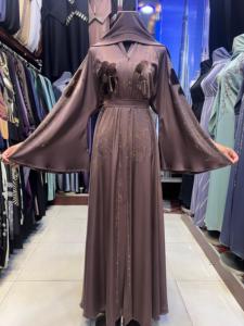 Vêtements islamiques traditionnels noirs magnifiques de Dubaï pour femmes, Abaya d'Arabie Saoudite, Abaya de Dubaï, vêtements musulmans, vêtements du Golfe - Product Image 3