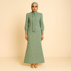 Traditionnel modeste deux pièces BAJU KURUNG ensemble pour musulmans grande taille avec jupe coton respirant pour vêtements islamiques - Product Image 3