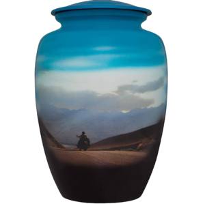 Urnas de cremación de aluminio para motociclistas, gran venta de urnas para cenizas humanas, pegatina terminada con razonable - Product Image 1