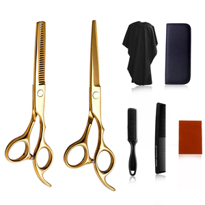 Ensemble de mini ciseaux d'approvisionnement d'usine ciseaux de coiffeur et de cils bon marché avec poignée en céramique et pointe pointue de lame en acier inoxydable - Product Image 1