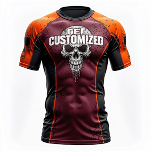 Rash Guard MMA personalizado para luchadores profesionales tela sublimada con opciones de manga kimono de jiu jitsu - Product Image 4