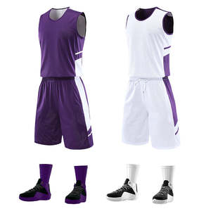 Maillot de basket réversible en polyester 100% personnalisable pour hommes, ensemble d'uniformes d'entraînement respirants personnalisés, vêtements de sport de basket-ball - Product Image 5