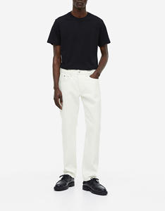 Vaqueros anchos personalizados de mezclilla, estilo casual vintage, holgados, desgastados, con efecto lavado a la piedra para hombre - Product Image 1