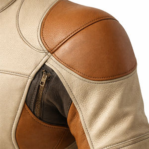 Traje de Cuero para Motociclismo, Mono de Protección para Motocicleta en Color Bronceado, Logotipo Personalizado, Ropa de Motociclista al por Mayor - Product Image 4