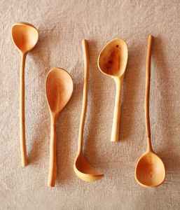 Cucharas de cocina de madera de teca natural Utensilios de cocina - Product Image 1