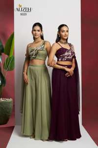 Lehenga Choli traditionnel pour femmes de haute qualité, fait à la main par des designers, en polyester recyclé, pour les occasions de mariage et de fête - Product Image 5