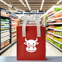 Sacs isothermes robustes personnalisés en non-tissé, réutilisables pour le stockage alimentaire