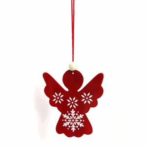 Hanging Decoration Handcrafted <b>Ornament</b> Christmas Tree Hanging Decoration Shaped <b>Ornament</b> Snowflake Pattern <b>Red</b> Color - Product Image 6