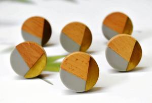 Boutons de porte et poignées de tiroir en résine incrustée, faits à la main, couleur et forme personnalisées, modèle Angel Design, pour armoire, placard, cuisine - Product Image 3