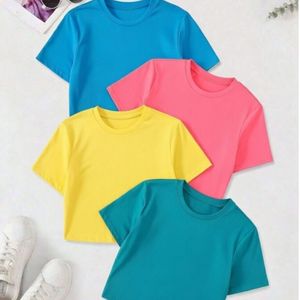 Camiseta corta de alta calidad para mujer, 210 g/m², 100 % algodón, top corto con logo personalizado, fabricante de camisetas cortas para mujer de Bangladesh - Product Image 3