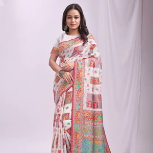 VASTRALOOM ASTITA-Sari indien en lin et coton, réversible, décontracté, toutes saisons, fournisseurs de gros pour femmes, mariage Diwali - Product Image 1