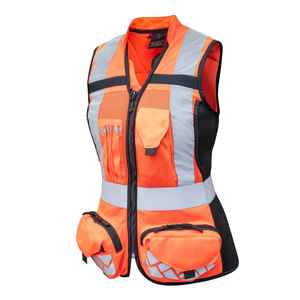 Venta al por mayor de las mujeres chaqueta de seguridad 100% poliéster de alta visibilidad chaleco geologista chaleco reflectante - Product Image 4