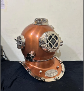 Casco de Buceo Militar Estadounidense Azul Marino Vintage Hecho a Mano, Artículo Decorativo Raro de Alta Calidad, Casco de Buceo Antiguo de Calidad Superior - Product Image 1