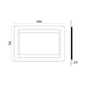 Reversible 100x70 LED Backlit <b>Bathroom</b> <b>Mirror</b> - Product Image 5
