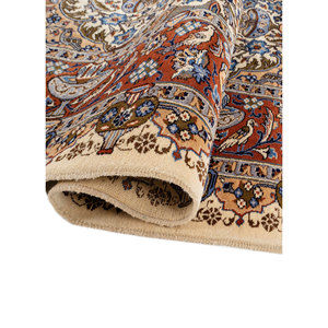 Alfombra Grande de Lana Aalam, Roja y Naranja, Anudada a Mano, con Medallón Abstracto Rectangular, para Pasillo, para el Hogar, Modelo Pae-6460, para Entrada, 9x12 - Product Image 2