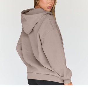 Alta calidad de algodón liso de peso pesado en blanco de gran tamaño personalizado de las mujeres de talla grande de los hombres sudaderas con capucha de BD - Product Image 2