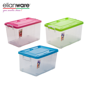 Elianware Large Capacity Multipurpose Storage Bin Plastic Toy Clothes Container Box With Lid And Handle 6 Wheels Easy To Carry