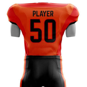 Ensemble de maillots de football américain personnalisés de la meilleure qualité, chemises à manches courtes grande taille avec logo personnalisé - Product Image 2