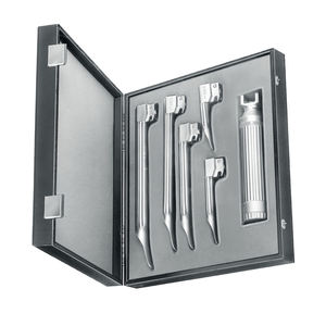 Instruments chirurgicaux manuels en acier pour anesthésie à la fibre optique avec lames Miller, set de laryngoscope médical ORL - Product Image 5