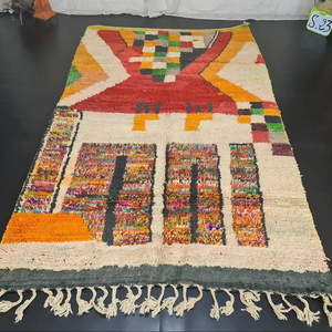 Tapis Boujaad fait main en laine marocaine de haute qualité, design coloré 2025, tapis en laine marocaine de haute qualité, patchwork artistique bohème, fabriqué en Inde - Product Image 1